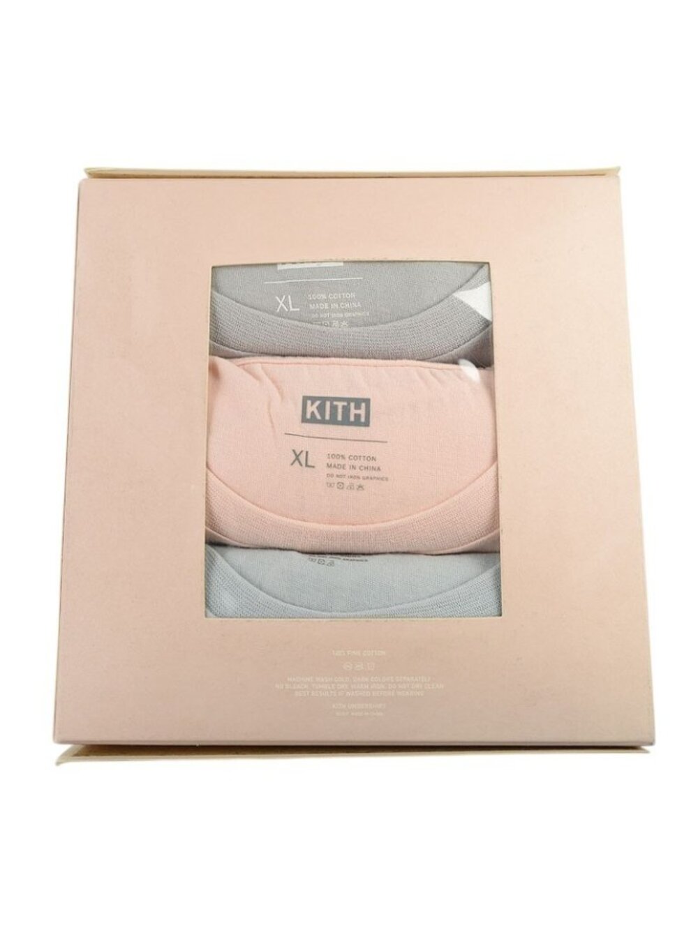 KITH 3 Pack Gray Pink Blue UNDERSHIRT PROGRAM Beach Cotton Crew T Shirts XL NIB